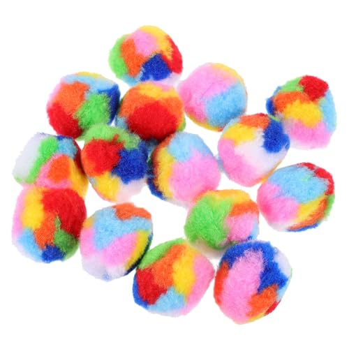 Yardwe 20St Trainingsball für Katzen Matten für Wohnungskatzen Wandbälle für Katzen erhöhte Katzennäpfe Katzennapf Kitten Katzen Katze Regenbogenkugeln Katzenbedarf Plüsch von Yardwe