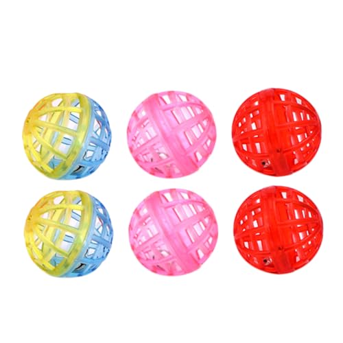 Yardwe 20stücke Katzen Spielzeug Mit Glocken Transparente Kreative Spielbälle Zufälligen Farben Für Interaktives Spielen Und Geistige Ihrer Katze von Yardwe