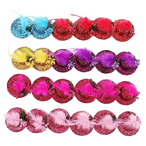Yardwe 24 Stück Haustier Verkleidet Hut Hunde Melone für Haustiere Party Haustierhut klein Zubehör Haustier dekorativer Hut Cosplay-Kopfbedeckung für Haustiere Polyester von Yardwe