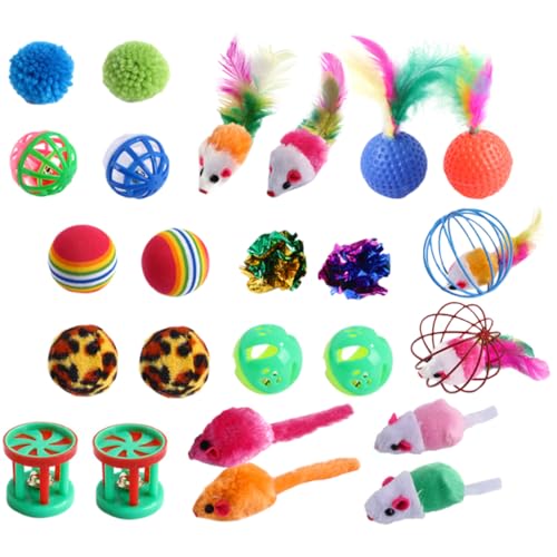 Yardwe 24pcs Interaktive Katze Spielzeug Katze Bälle Bouncy Katze Spielzeug Bälle Für Indoor Katzen Glocke Und Yardwe 24pcs Interaktive Katze Spielzeug Katze Bälle Bouncy Katze Spielzeug Bälle Für Indoor Katzen Glocke Und von Yardwe