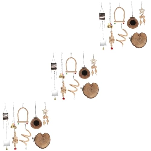 Yardwe 3er-Sets Lustiges Spielzeug Für Vögel Papageien-Bungee-beißspielzeug Papageien-kauspielzeug Vogel-versteck-Spielzeug-Set Zum Zähneknirschen Von Haustieren 9 Stück * 3 Yardwe 3er-Sets Lustiges Spielzeug Für Vögel Papageien-Bungee-beißspielzeug Papageien-kauspielzeug Vogel-versteck-Spielzeug-Set Zum Zähneknirschen Von Haustieren 9 Stück * 3 von Yardwe