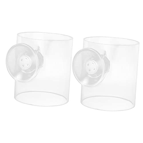 Yardwe 2St Futterspender für Aquarien klarer Futterring Futterautomat für Garnelen Aquarium Futterring für Fische Fischfutterring füttern Zubringer Container Zubehör von Yardwe