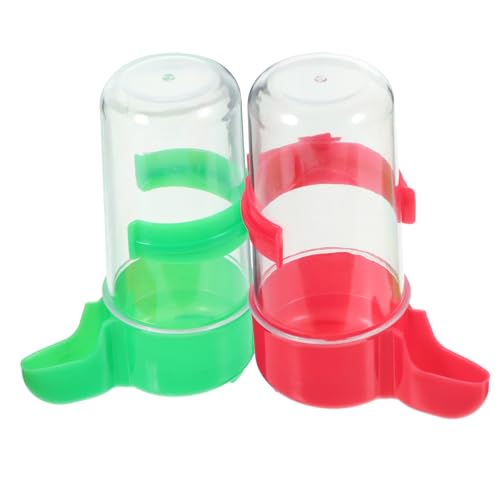 Yardwe Automatisches Vogel-trinkfutter-Set 2-teilig Wasserspender Kunststoff Papageienkäfig-zubehör Leicht Zu Befüllen Familienfreundlich von Yardwe