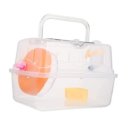 Yardwe 2St Hamsterkäfig Hamster gehege hamstergehege Hasenstreu Hamster-Reisetransporter meerschweinchen käfig Reise Hamsterkoffer Hamsterträger Haustier Frettchen Wasserflasche Mülleimer von Yardwe