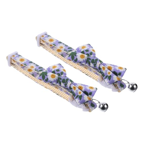 Yardwe Verstellbares Katzenhalsband Mit Fliege Und Glöckchen Aus Polyester-Baumwolle Und Nylon Sicher Für Haustiere von Yardwe