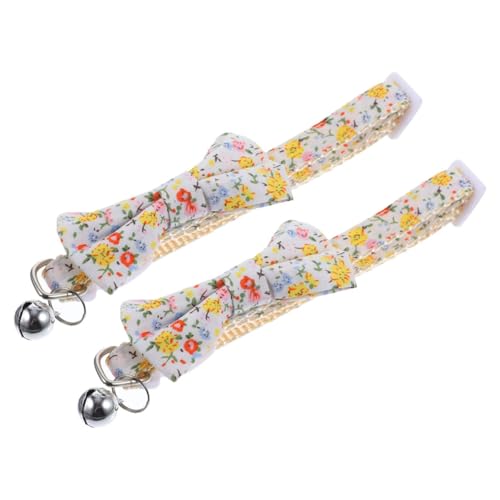 Yardwe Niedliches Katzenhalsband Mit Glöckchen Fliege Haustierhalsband Für Katzen Verstellbar Modisch Leicht Für Den Frühling von Yardwe