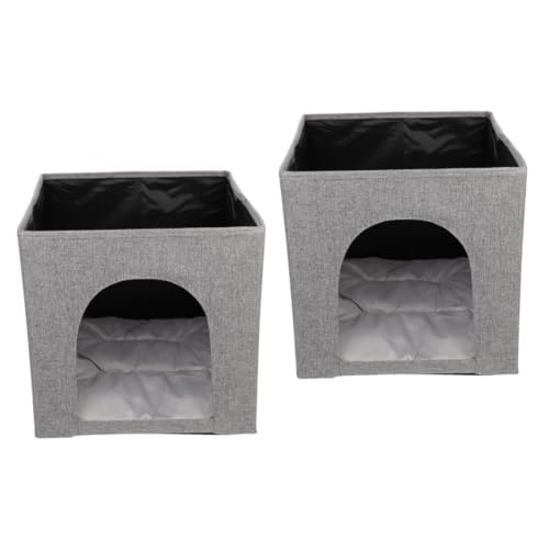 Yardwe 2 Stücke Katze Schlafplatz Haushalt Katze Universal Nest Leinen Kätzchen Welpen Ruhen Cave von Yardwe