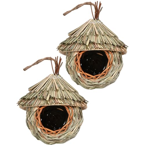 Yardwe 2er-Pack Lebensechtes Papageiennest Vogelhaus Verschleißfest Handgefertigt Vogelnest Natürliches Papageienhaus-zubehör Yardwe 2er-Pack Lebensechtes Papageiennest Vogelhaus Verschleißfest Handgefertigt Vogelnest Natürliches Papageienhaus-zubehör von Yardwe