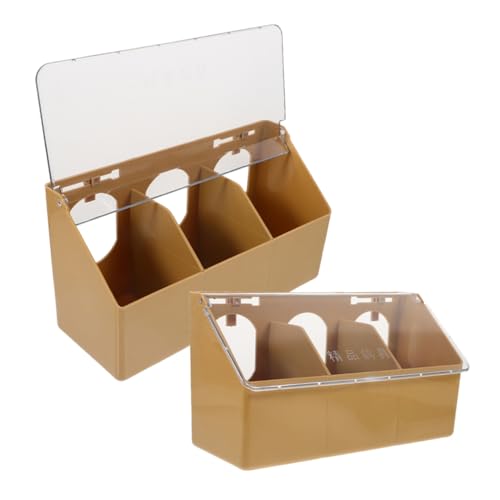 Yardwe 2stücke Multifunktionale Vogel Futterbox Mit Deckel Für Tauben Papageien Und Kleine Vögel Leicht Zu Reinigen Langlebig Und Platzsparend Für Wasser Und Futter Käfigen von Yardwe