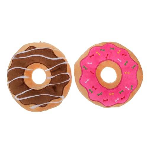 Yardwe 2Stücke Kauspielzeug Für Donut Mit Quietscher Interaktives Molarenspielzeug Für Haustiere Zur Zahnpflege Yardwe 2Stücke Kauspielzeug Für Donut Mit Quietscher Interaktives Molarenspielzeug Für Haustiere Zur Zahnpflege von Yardwe