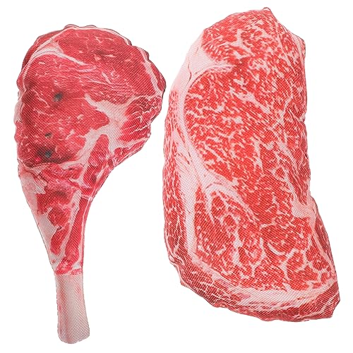 Yardwe 2Stücke Oxford Steakform Stressabbauend für Kleine und Mittlere Quietschend Langlebig Hautfreundlich Yardwe 2Stücke Oxford Steakform Stressabbauend für Kleine und Mittlere Quietschend Langlebig Hautfreundlich von Yardwe