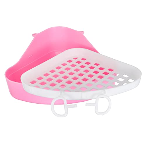 Yardwe 2er-Box Kaninchentoilette Katzentoilette Häschen-töpfchen-ecktoilette Hamsterbadewanne Hamstersandbad Kaninchen-töpfchen-Toilette Badehaus Für Hamster Rosa Hase Plastik Trainer von Yardwe