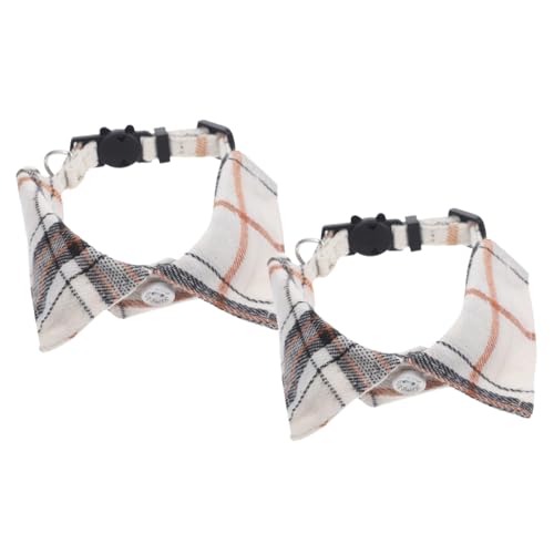 Yardwe 2stücke Katzenhalsband Teilig Mit Glocke Verstellbar Und Sicher Aus Atmungsaktivem Für Kätzchen Klassisches Design Langlebig Und Komfortabel von Yardwe