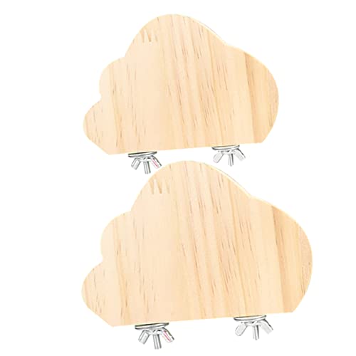 Yardwe 2stücke Vogel Und Hamster-Spielplatz Aus Natürlichem Holz Wolkenform Sichere Plattform Für Kleintiere Zum Spielen Klettern Und Ausruhen Für Vögel Und Hamster Geeignet von Yardwe