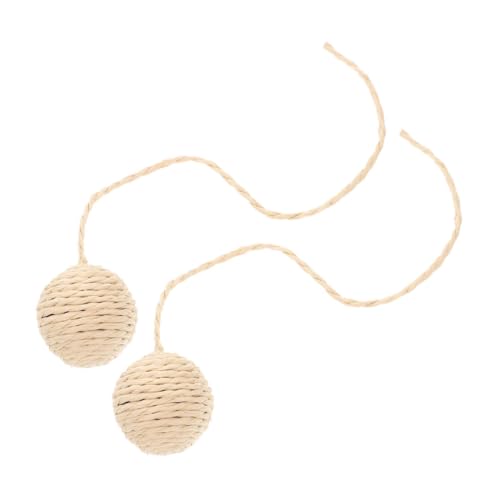 Yardwe 2pcs Katzenkratzen Nach Dem Austausch Mit Tail Cat Kratzspielzeug Sisal Ball Cat -Spielzeug Für Innenkatzen von Yardwe