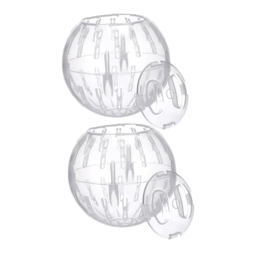 Yardwe 2stücke Hamster Laufball Trainingsball Für Kleintiere Transparent Aktivitätsball Für Kleine Haustiere Leicht Zu Tragen Spielzeug Für Hamster von Yardwe