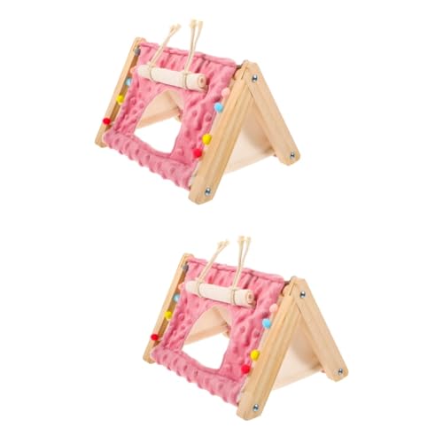 Yardwe 2stücke Meerschweinchen Zelt Haus Weiche Und Atmungsaktive Schlafunterkunft Für Kleintiere Für Hamster Chinchillas Und Andere Haustiere Pinkes Design Für Gemütliche von Yardwe