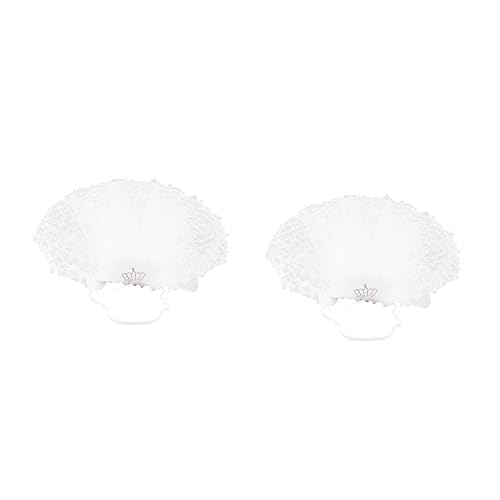 Yardwe 2st Katze Brautschleier Hundekleider Brautkleider Für Die Braut Hund Hochzeitsschleier Braut Hundekostü Hochzeitskopfschmuck Für Die Braut Braut- Tiara Bräutigam Kamm Weiß von Yardwe