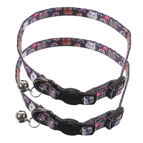 Yardwe Niedliche Katzenhalsbänder 2er-Pack Abreißbare Glocke für Mädchen und Jungen Weiches und Bequemes Haustierhalsband von Yardwe