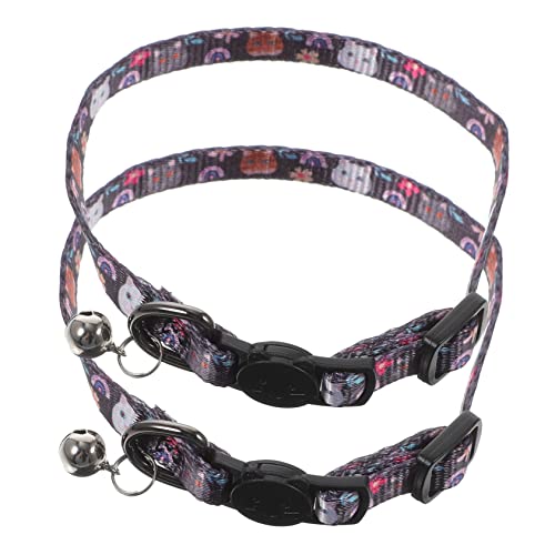 Yardwe 2st Katzenhalsband Requisite Für Katzenfotos Kaninchen-abreißkragen Cartoon-katzenglockenhalsbänder Welpenhalsband Abreißhalsband Für Katzen Niedlich Baby Blumen Polyester von Yardwe