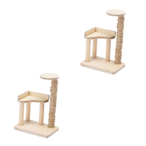 Yardwe 2 Stücke Realistische Mini Holz Katze Baum Modell Dekorative Mini Hause Katze Klettern Turm Exquisite Handwerkskunst Yardwe 2 Stücke Realistische Mini Holz Katze Baum Modell Dekorative Mini Hause Katze Klettern Turm Exquisite Handwerkskunst von Yardwe