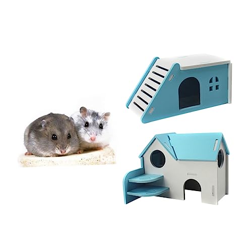 Yardwe 2-teiliges PVC-Hamster-Villa-Spielzeug Zweilagig Löcher Für Ratten Mäuse Zwerghamster Yardwe 2-teiliges PVC-Hamster-Villa-Spielzeug Zweilagig Löcher Für Ratten Mäuse Zwerghamster von Yardwe