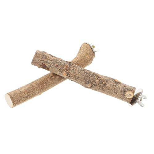 Yardwe 2pcs Papagei Steht Große Vogel Barsch Käfig Papagei Spielzeug Holz Vogel Sticks Stange Sittich von Yardwe