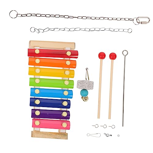 Yardwe 2stücke Hängendes Gemüsefutterspender Spielzeug Für Papageien Mit Vogel Xylophon Und Pickspielzeug Für Hühnerstall Als Vogelzubehör Und Tiernahrung Spieß von Yardwe