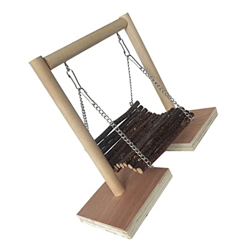 Yardwe 3 Stücke Holz Eisen Kette Tier Schaukel Papagei Vogel Spielzeug Hamster Ruhen Hängematte Yardwe 3 Stücke Holz Eisen Kette Tier Schaukel Papagei Vogel Spielzeug Hamster Ruhen Hängematte von Yardwe