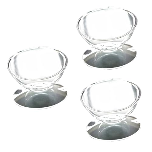 Yardwe 3 STK Hochtransparente Universalschüssel Heimtierbedarf Futternapf für Hunde Futternapf für Haustiere Fressnapf für Haustiere Hündchen Geschirr Platte Zubringer von Yardwe