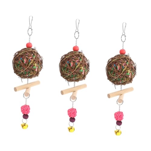 Yardwe 3 Stück Papageien-futtersuchspielzeug Rattan-haustierspielzeug Papageien-beißspielzeug Hängespielzeug Für Papageien Vogel-beißspielzeug Vogel-kauspielzeug Yardwe 3 Stück Papageien-futtersuchspielzeug Rattan-haustierspielzeug Papageien-beißspielzeug Hängespielzeug Für Papageien Vogel-beißspielzeug Vogel-kauspielzeug von Yardwe