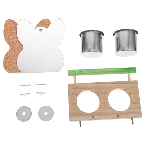 Yardwe 3 STK Speisebecher Holzspielzeug Papageienspielständer aus Holz vogelfutterspender vogelfutterhäuschen Vogel Fütterer Vogelkäfig Vogelständer mit Futterstelle Papageienständer Yardwe 3 STK Speisebecher Holzspielzeug Papageienspielständer aus Holz vogelfutterspender vogelfutterhäuschen Vogel Fütterer Vogelkäfig Vogelständer mit Futterstelle Papageienständer von Yardwe