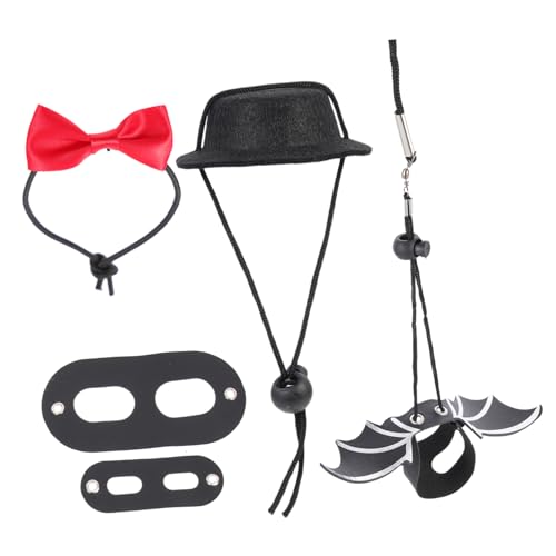 Yardwe 3 Sets Reptil Cosplay Hut Dekoration Leine Kit Fliege Hut Für Outdoor Haustier Walking Leine von Yardwe
