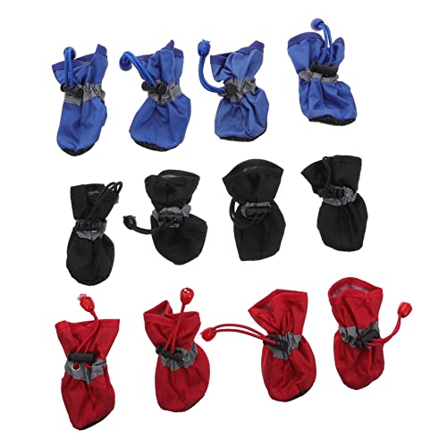 Yardwe 3 Sätze Haustier -Regenstiefel -Set Hundestiefel Hundeschuhe Für Kaltes Wetter Hundeschuhe Für Heißes Pflaster Regenstiefel Für Welpen Haustier Booties Haustiefel Groß Nylontuch von Yardwe