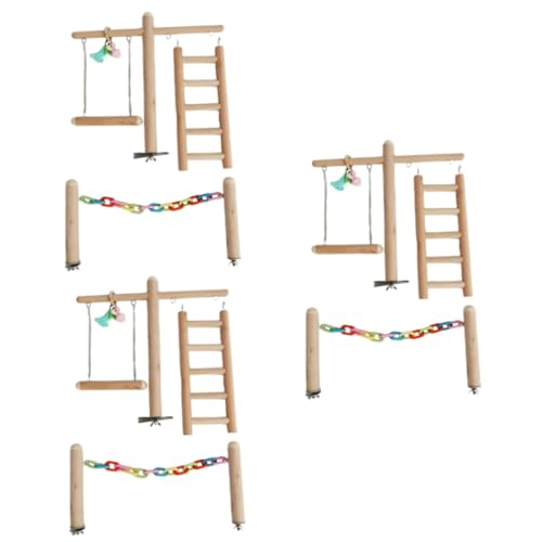 Yardwe 3 Sets Vogel Papagei Spielzeug Papagei Spielplatz Holz Schaukel Kauspielzeug Sicher Praktische Vögel Reißen Spielzeug Papagei Stand Rack Käfig Zubehör Yardwe 3 Sets Vogel Papagei Spielzeug Papagei Spielplatz Holz Schaukel Kauspielzeug Sicher Praktische Vögel Reißen Spielzeug Papagei Stand Rack Käfig Zubehör von Yardwe