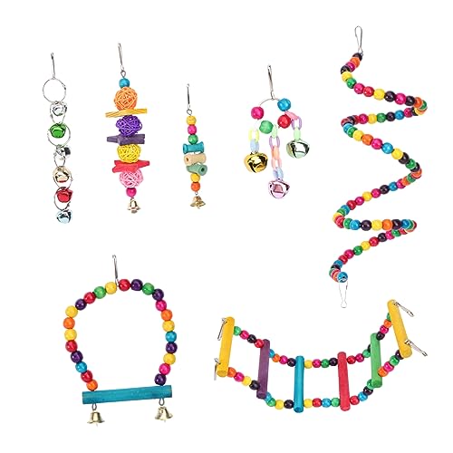 Yardwe 3 Sets Holzspielzeug Für Papageien Für Vögel Kauspielzeug Schaukelbrücke Und Buntes Spielzeug Sicheres Material Heimdekoration Geistige Entwicklung Yardwe 3 Sets Holzspielzeug Für Papageien Für Vögel Kauspielzeug Schaukelbrücke Und Buntes Spielzeug Sicheres Material Heimdekoration Geistige Entwicklung von Yardwe