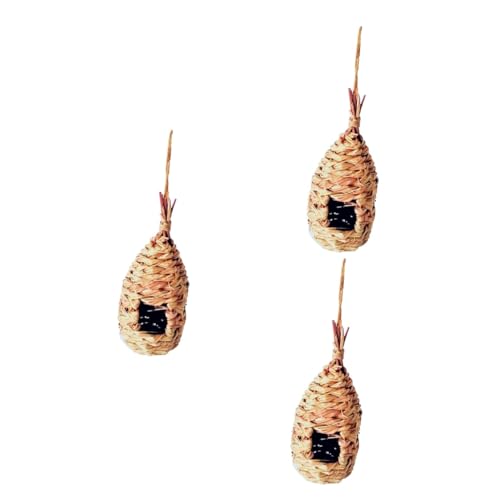 Yardwe 3 Stück Hängenest Vögel Wohnzimmer Vögel Bett Vogelnest Vögel Zubehör Gras Weben Nest Yardwe 3 Stück Hängenest Vögel Wohnzimmer Vögel Bett Vogelnest Vögel Zubehör Gras Weben Nest von Yardwe