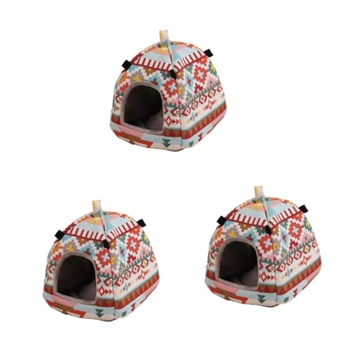 Yardwe 3 Stück Hamsterhaus Bett Haustier Warmes Haustierbett Hamsterkäfig Hamsternest Mäuse Warme Matte Yardwe 3 Stück Hamsterhaus Bett Haustier Warmes Haustierbett Hamsterkäfig Hamsternest Mäuse Warme Matte von Yardwe