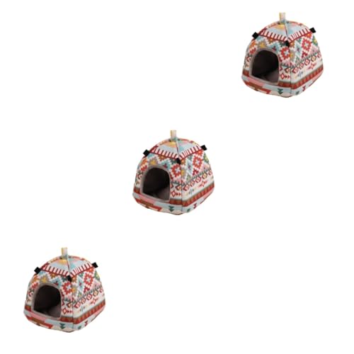 Yardwe 3 Stück Hamsterhaus Bett Mäuse Warme Matte Hamsterkäfig Haustierbett Haustier Warmes Hamsternest Yardwe 3 Stück Hamsterhaus Bett Mäuse Warme Matte Hamsterkäfig Haustierbett Haustier Warmes Hamsternest von Yardwe