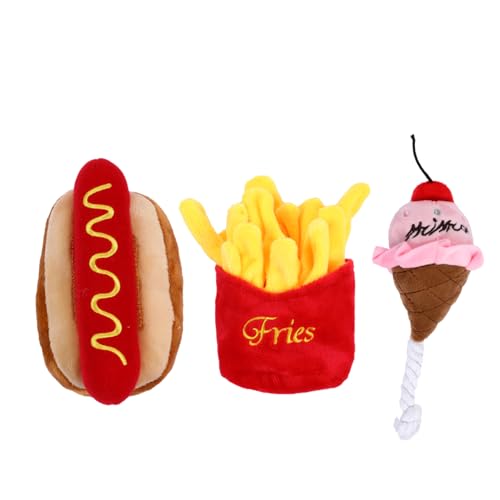Yardwe 3stücke Teiliges Plüschspielzeug Für Haustiere Interaktives Futterdesign Mit Quietschfunktion Für Hunde Und Katzen Hotdog Eiscreme Pommes Sicheres Weiches Und Flexibles Yardwe 3stücke Teiliges Plüschspielzeug Für Haustiere Interaktives Futterdesign Mit Quietschfunktion Für Hunde Und Katzen Hotdog Eiscreme Pommes Sicheres Weiches Und Flexibles von Yardwe