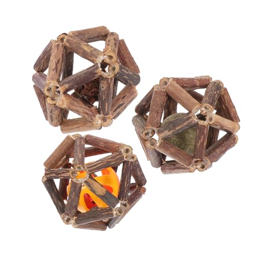 Yardwe 3st Katzenspielzeugball Hundezähne Sauberes Spielzeug Süßigkeiten Spielzeug Beißspielzeug Für Hunde Kätzchenspielzeug Katzenspielzeug Versorgung Minzkugeln Puzzle Kunststoff von Yardwe