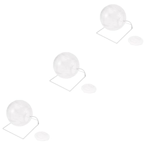 Yardwe Hamster Laufball Offen 3 Stück Laufball Für Hamster Kleine Haustiere Laufball Hamster Gymnastikball Hamster Laufball Haustier Miniball Hamster Kugel Mit Ständer von Yardwe
