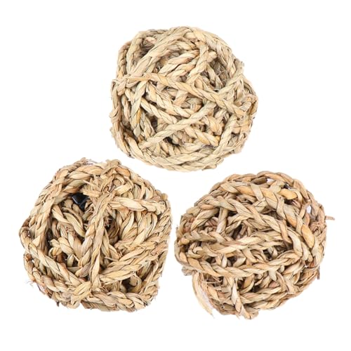 Yardwe Strohspielzeug Für Papageien 3 Stück Aus Gras Gewebte Bälle Zum Kauen Und Spielen Für Vögel Yardwe Strohspielzeug Für Papageien 3 Stück Aus Gras Gewebte Bälle Zum Kauen Und Spielen Für Vögel von Yardwe