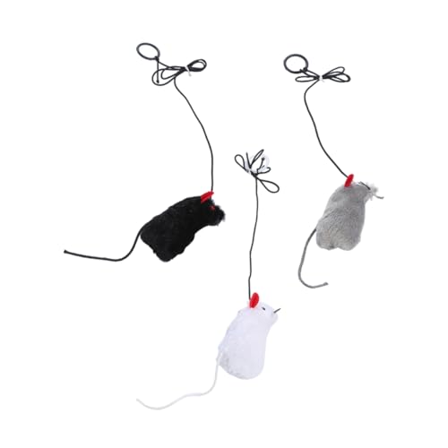Yardwe 3stücke Interaktives Katzen-spielzeugset Mit Squeak-Funktion Mäuse Mit Zugring Für Katzenunterhaltung Interaktion Yardwe 3stücke Interaktives Katzen-spielzeugset Mit Squeak-Funktion Mäuse Mit Zugring Für Katzenunterhaltung Interaktion von Yardwe