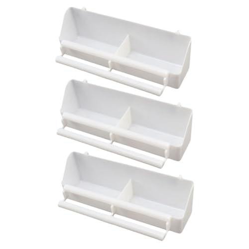 Yardwe 3 Stück Vogelfutterspender für Käfige Futternapf für Futter und Wasserschale mit Clip Design für Papageien Tauben und Andere Haustiere von Yardwe