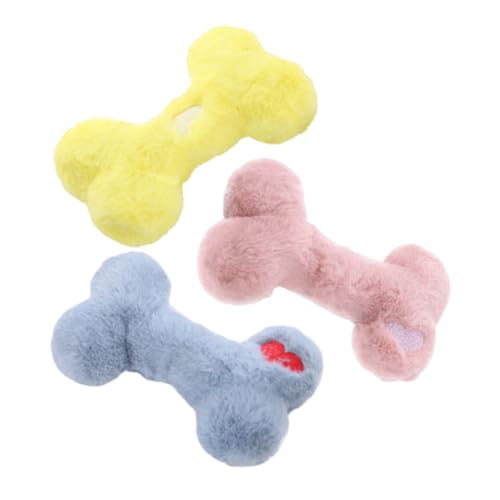 Yardwe 3 Stücke Interaktives Hundespielzeug Knochenform Waschbare Weiche Plüschspielzeuge mit Quietscher für Welpen für Kauspiel und Zahnpflege Yardwe 3 Stücke Interaktives Hundespielzeug Knochenform Waschbare Weiche Plüschspielzeuge mit Quietscher für Welpen für Kauspiel und Zahnpflege von Yardwe
