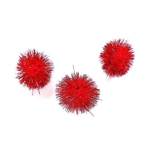 Yardwe 30stücke Bunte Mini-Glitzer-Lametta-bälle Kleine Bommelbälle Für Katzenspielzeug Gemischte Farben Katzenbälle Lametta-pom-pom-bälle Katzenbedarf von Yardwe