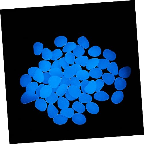 Yardwe 300st Blaue Kieselsteine Aquarienkies Schmuck Unregelmäßig Kieselsteine ​​für Aquarien Aquariensteine ​​aus Glas Leuchten Im Dunkeln Gartensteine Aquariumkiesel Harz Vase Künstlich von Yardwe