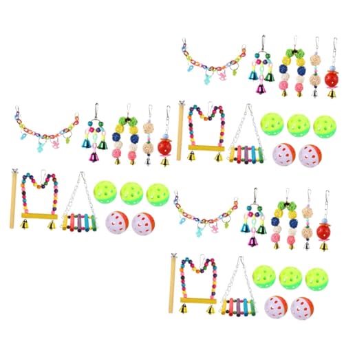 Yardwe 3 Sätze Erhöhte Vogelschaukel-spielzeuge Ara-papageien-spielzeuge Vogelkauspielzeuge Vogelkäfig-zubehör Haustier-Vogel-spielset 13pcs * 3 Yardwe 3 Sätze Erhöhte Vogelschaukel-spielzeuge Ara-papageien-spielzeuge Vogelkauspielzeuge Vogelkäfig-zubehör Haustier-Vogel-spielset 13pcs * 3 von Yardwe