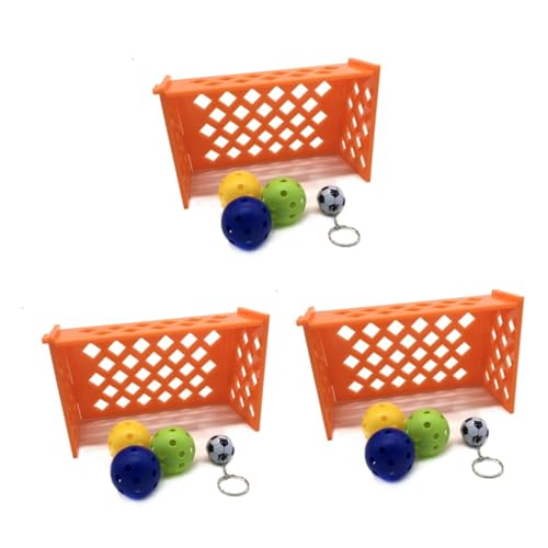 Yardwe 3St Fußball für Vögel Vogelspielzeug-Design Futterautomat für Garnelen Desktop-Spielzeug Mini-Fußballfeld Spielzeuge Papagei Fußballspielzeug Vogel-Fußball-Spielzeug Schreibtisch von Yardwe